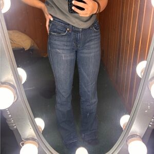 7 For All Mankind Dark Blue Flare Jeans